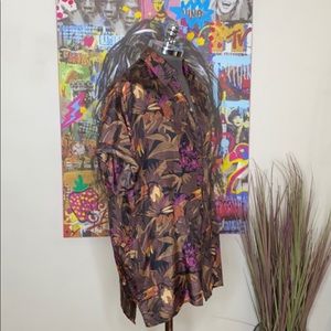 100% Men’s silk floral/Toucan shirt